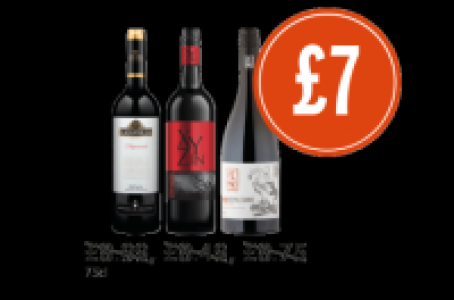Lagunilla Tempranillo Rioja, XY Zin Zinfandel and Pe Mo Mont