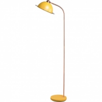 JTF  Bauhaus Floor Lamp Ochre Chrome 156cm