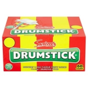 Swizzels Drumstick Raspberry & Milk Lollies Box of 60 £4.67