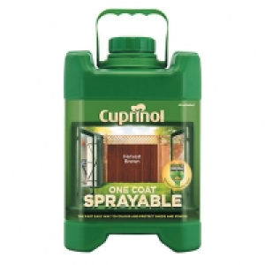 Cuprinol One Coat Sprayable - Harvest Brown 5L &pound;17.99