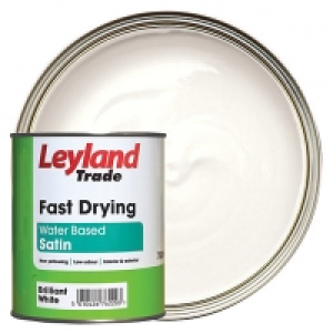 Leyland Trade Fast Drying Satin Paint - Brilliant White 0.75 &pound;13.99