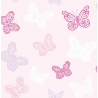 Wickes  Graham & Brown Superfresco Easy Pink Butterfly Print Wallpap