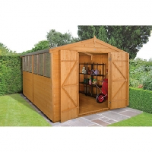 Forest Garden Apex Shiplap Dip Treated Double Door Shed - 8  £849.15