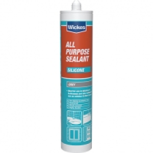 Wickes All Purpose Silicone Sealant - Grey 310ml £4.19