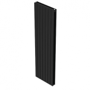 QRL Slieve Double Panel Vertical Designer Radiator - Black Q &pound;388.00