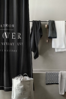 HM   Text-print shower curtain