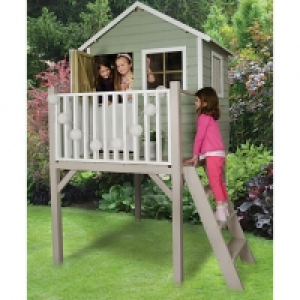 Forest Garden Sage Tower Elevated Playhouse with Balcony - 4 &pound;419.99