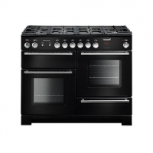 Rangemaster Infusion 110 Dual Fuel Range Cooker - Black with &pound;2,199.00