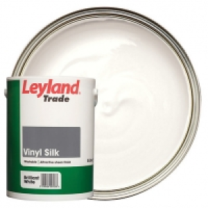 Leyland Trade Vinyl Silk Emulsion Paint - Brilliant White 5L &pound;21.99