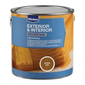 Wickes Quick Drying Woodstain - Warm Oak 2.5L &pound;22.99