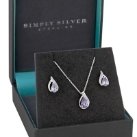 Debenhams  Simply Silver - Sterling silver heart jewellery set in a gif