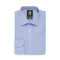 Debenhams  Jeff Banks - Light blue floral jacquard slim fit shirt