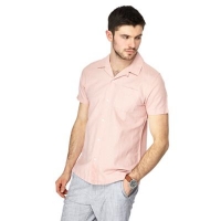 Debenhams  Red Herring - Light pink linen blend shirt