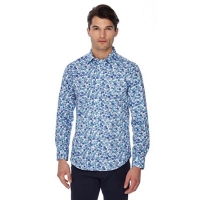 Debenhams  The Collection - Blue floral print tailored fit shirt