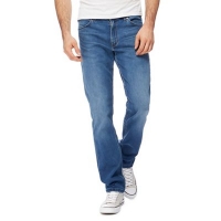 Debenhams  Wrangler - Light blue Greensboro straight jeans