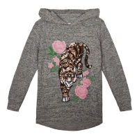 Debenhams  bluezoo - Girls grey tiger applique hoodie