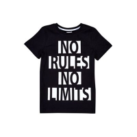 Debenhams  Outfit Kids - Boys black no rules no limits t-shirt