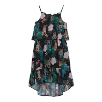 Debenhams  bluezoo - Girls multi-coloured tropical cat print dress