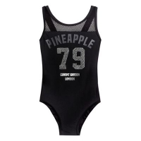 Debenhams  Pineapple - Girls black diamante logo swimsuit