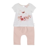 Debenhams  Baker by Ted Baker - Baby girls white bunny floral print to