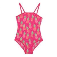 Debenhams  bluezoo - Girls pink pineapple print swimsuit