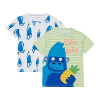 Debenhams  bluezoo - Set of 2 boys assorted gorilla print t-shirts