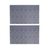 Debenhams  Home Collection - Set of two navy zig zag placemats