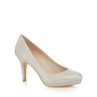 Debenhams  Debut - Silver glitter Dobbie high stiletto heel court sho