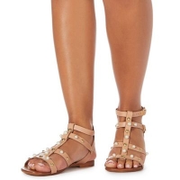 Debenhams  Faith - Light tan leather Jango gladiator sandals