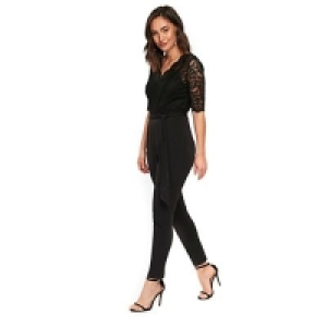 Debenhams  Wallis - Black lace top jumpsuit