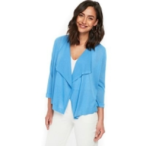 Wallis - Blue waterfall crepe cardigan