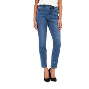 Debenhams  Wallis - Indigo embellished girlfriend jeans