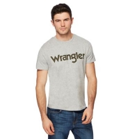 Debenhams  Wrangler - Grey logo print t-shirt