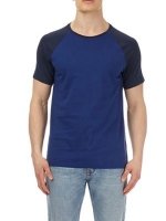 Debenhams  Burton - France navy and cobalt raglan t-shirt