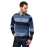 Debenhams  Maine New England - Blue striped print rugby shirt