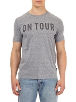 Debenhams  Burton - Grey on tour slogan t-shirt
