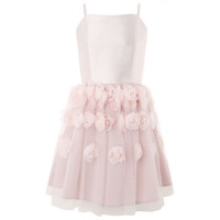 Debenhams  Monsoon - Girls Pink Rosalie Cascade Dress