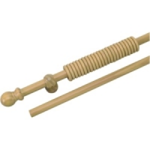 Wickes Wooden Curtain Pole Natural 2.4m