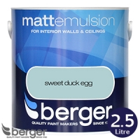 HomeBargains  Berger Matt Emulsion: Sweet Duck Egg 2.5L