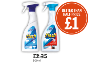 Budgens  Flash Bathroom Spray, with Bleach, Was £2.35