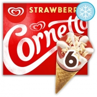 Tesco  Cornetto Strawberry Ice Cream 6 Pack 540Ml
