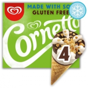 Cornetto Vanilla Gluten Free Soy Ice Cream Cone 4X90ml £2.00