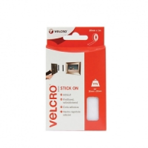 VELCRO Brand Stick On Tape - White 20mm x 1m £2.50