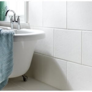 Wickes Travertino Grey Gloss Ceramic Tile 400 x 300mm £17.11