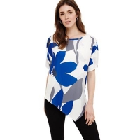 Debenhams  Phase Eight - Blue lana asymmetric floral blouse