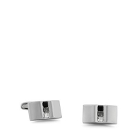 Debenhams  J by Jasper Conran - Silver stone rectangle cufflinks in a g