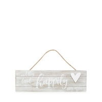 Debenhams  Home Collection - Washed wood Happily Ever After hanging s