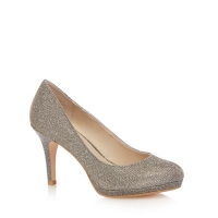 Debenhams  Debut - Dark grey glitter Dobbie high stiletto heel court 
