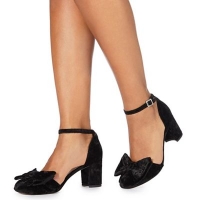 Debenhams  Faith - Black Carin high block heel ankle strap sandals