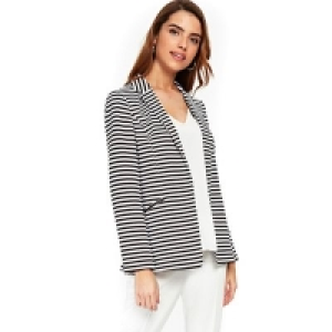 Wallis - Stripe 3 ponte button ribbed jacket